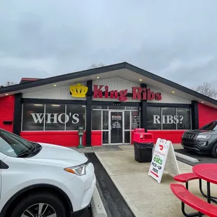the front of the restaurant