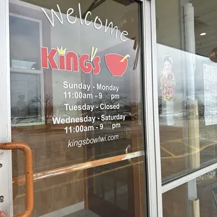 the front door of a restaurant