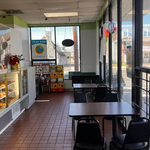 the inside of a restaurant