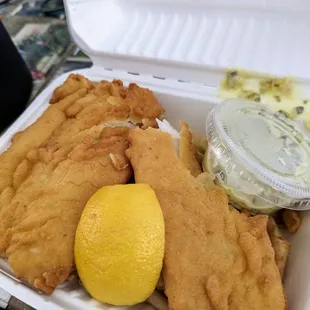 Mediocre fish and chips