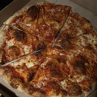 Large "Cheese" Pizza w/out cheese apparently.