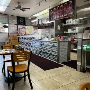 Ordering area and kitchen