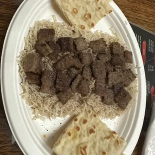 Gyro platter sub salad for extra rice.