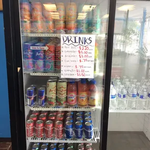 Variety of drinks for those hot summer days