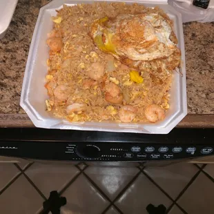 Combo fried rice with extra egg