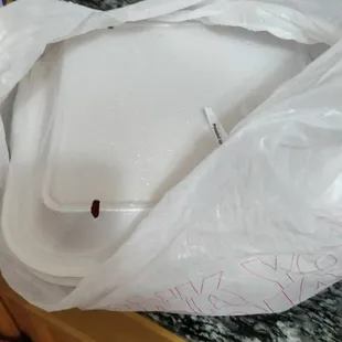 Supposedly 2 pounds of crawfish in Styrofoam box and bag. Don&apos;t trust these liars with your money.