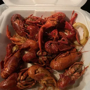 Mildly seasoned 1lb of crawfish