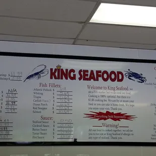 Current menu board as of 08/2014