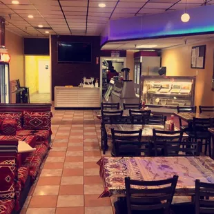 the dining area