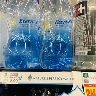 Eternal Water-Naturally Alkaline, Natural Electrolytes, Natural pH spring water. Aisle 13. Available Now at King Sooper's!!