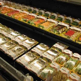 Almost two o'clock in the morning. Lots of sushi - hopes its still fresh though(?)