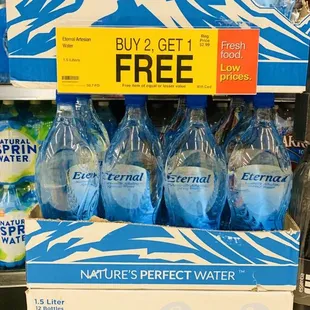 Eternal Water-Naturally Alkaline, Natural Electrolytes, Natural pH Spring Water. Aisle 19. Available Now at King Sooper's!!!