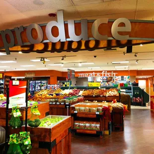 the produce section of a grocery store