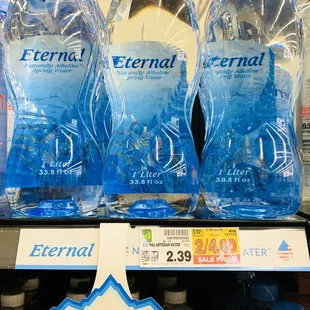 Eternal Water-Naturally Alkaline, Natural Electrolytes, Natural pH Spring Water. Available Now at King Sooper's!!!