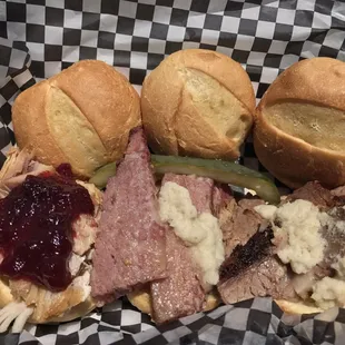 Triple play sliders $12.50