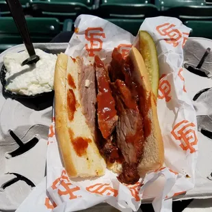 Brisket sandwich w/ potato salad