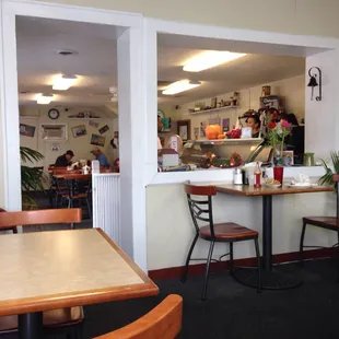 a view of the dining area