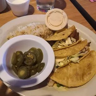 a plate of mexican food