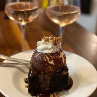Hot fudge brownie sunday.