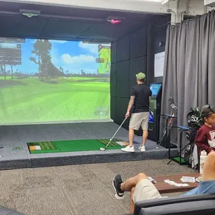 View of the golf sim