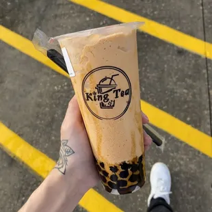 Blended Thai Tea with Boba