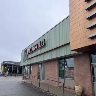 the front of the building