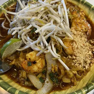 Extra Spicy Chicken and Shrimp Pad Thai