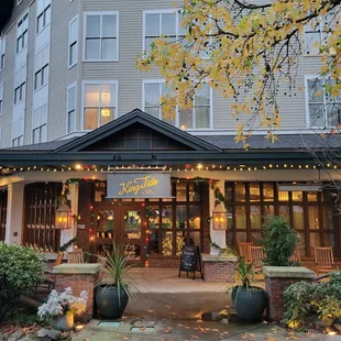 the front of the restaurant