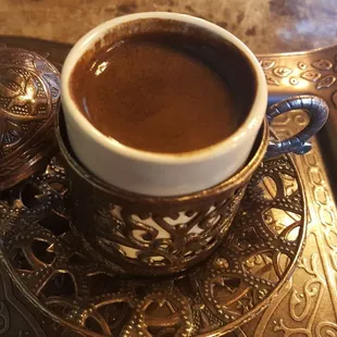 Fragrant and smooth Turkish coffee to end my late lunch (4/15/22)