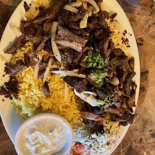 Lamb Shawarma Plate.