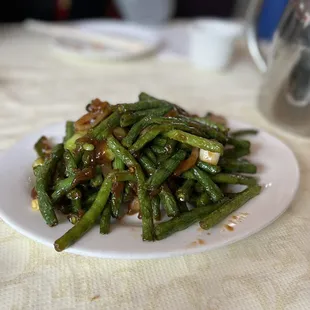 Dry sautéed green beans