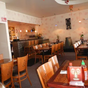 Clean &amp; quite nicely decorated. Service lacking.