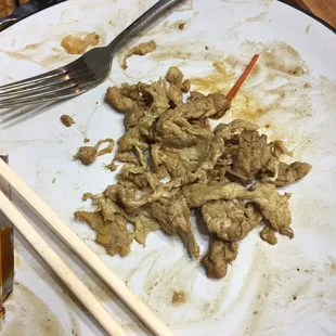 All of this chicken was in my tofu pad see-lew. Usually when you order tofu, it&apos;s because you DON&apos;T want meat in your food.