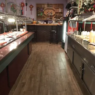 the inside of a restaurant