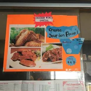 chicken wings and fried chicken