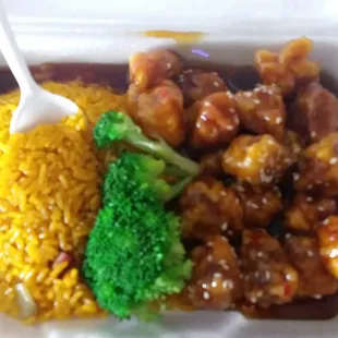 Sesame chicken lunch special
