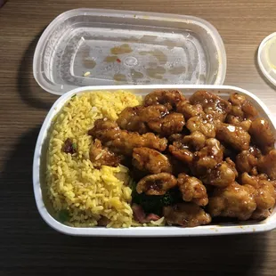 General Tso Chicken and Pork fried rice