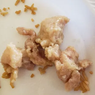 Close up of the most unappetizing meat I've ever seen.