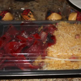 Great portion of boneless pork spareribs in the combination dinnner