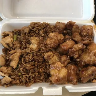 C01. Orange Chicken Special Combo Plate