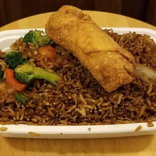 Vegetable Fried Rice w/ Vegetable Egg Roll