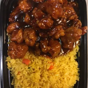General Tso chicken combo platter