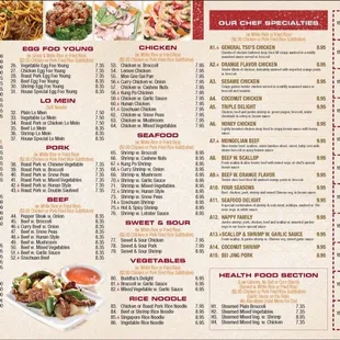 menu for king wok