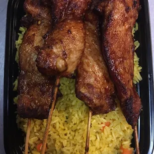 chicken stick combination platter