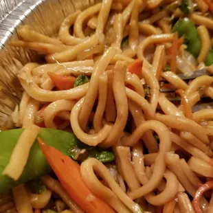 noodles and vegetables in a bowl