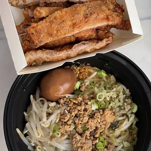 Pork chop dry noodle ($13.25) / There&apos;s a reason why their pork chop is their signature dish!!