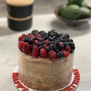 Honey Cake with Bountiful Fruits