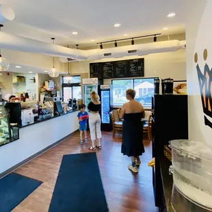 the interior of a bakery
