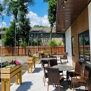 Outdoor patio seating