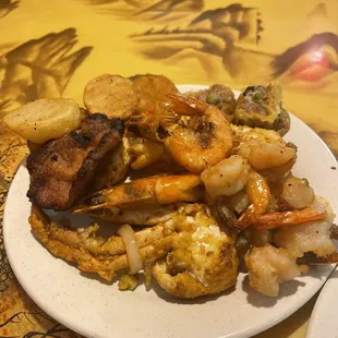 My plate with a mixture of choices